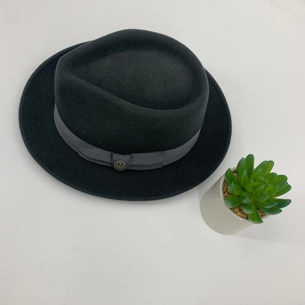 Goorin Bros Men's Dark Gray Fedora Hat Large